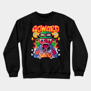 Coward cat Crewneck Sweatshirt